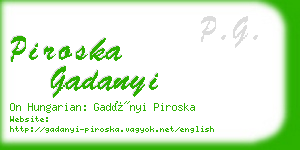 piroska gadanyi business card